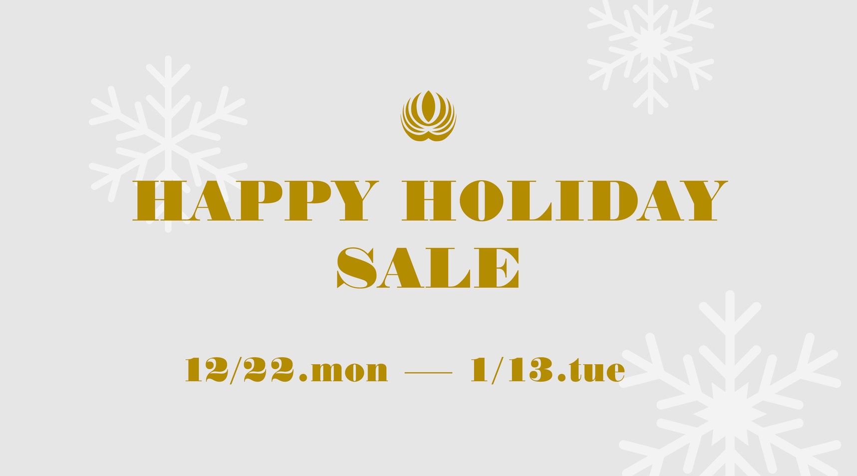 Happy holiday sale